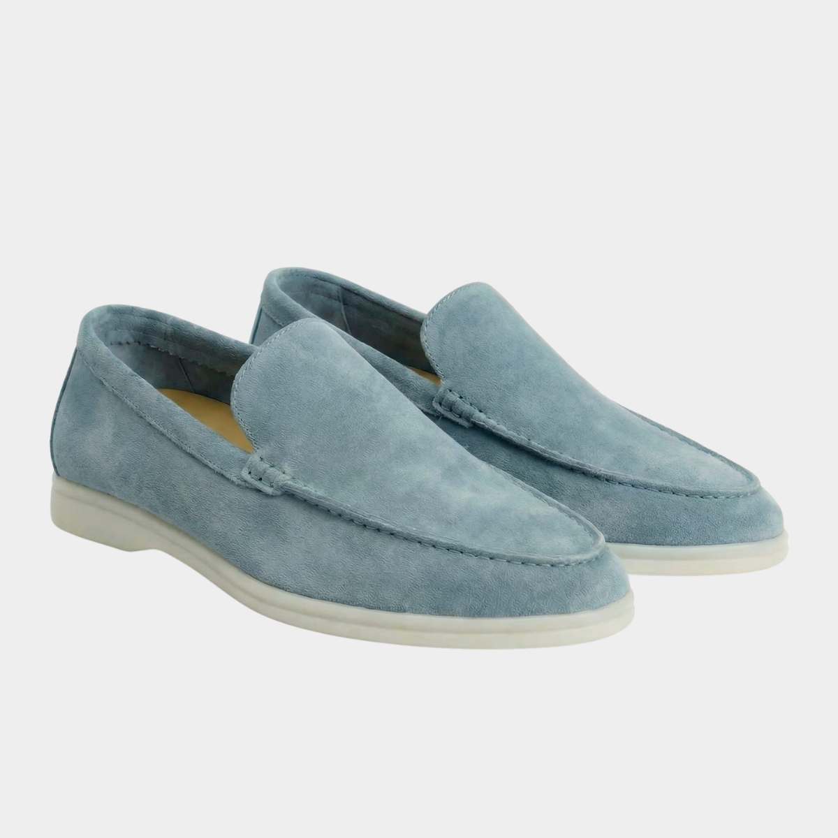 Mocassins homme souples à enfiler - Bleu clair