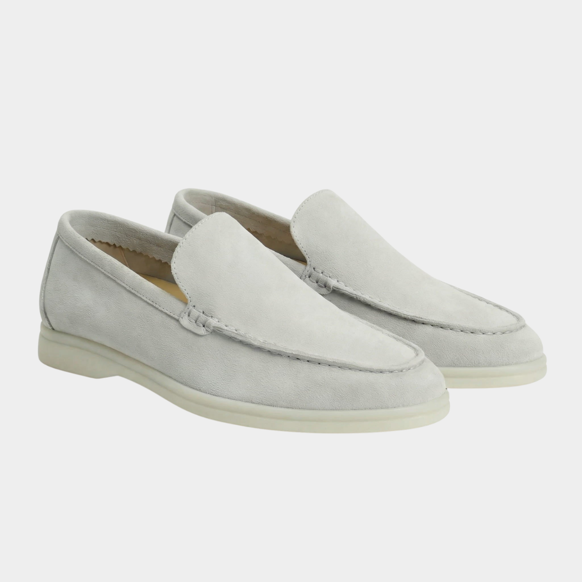 Mocassins homme souples à enfiler - Gris clair