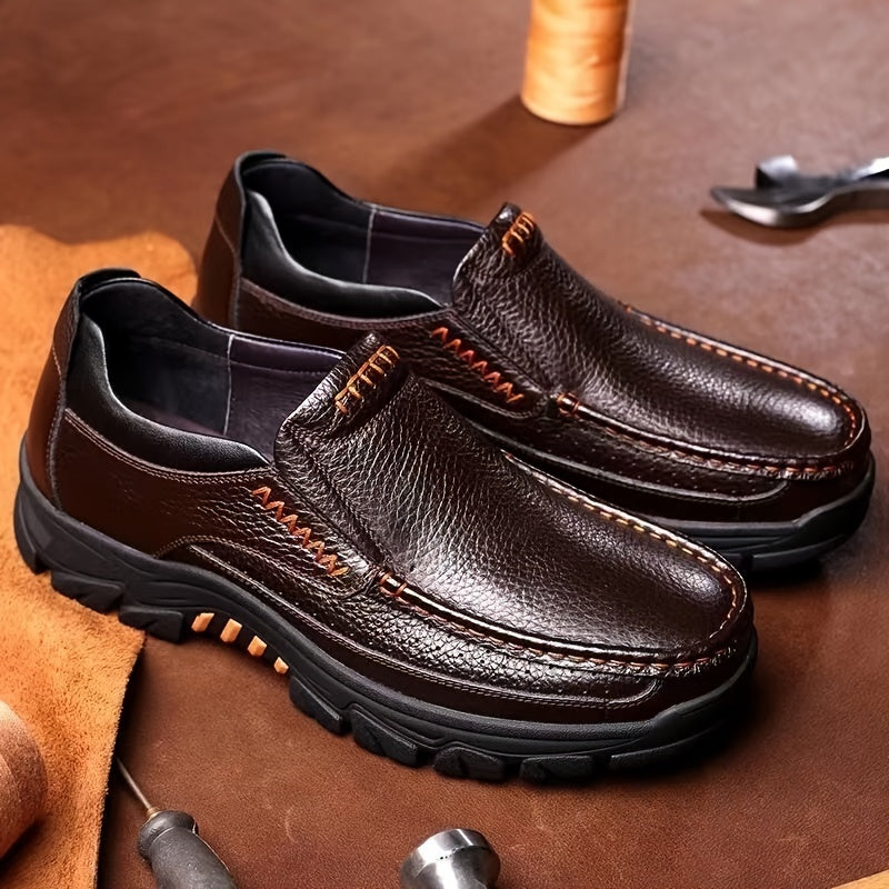Mocassins homme surpiqûres contrastées - image 6