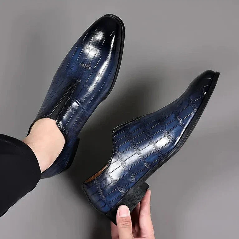 Mocassins homme texturés - Bleu