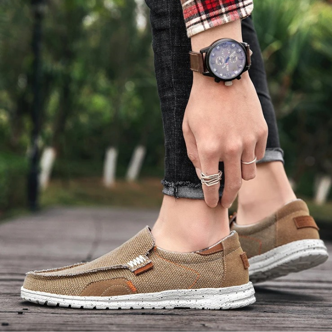Mocassins homme toile légère - image 4