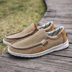 Mocassins homme toile légère - Kaki
