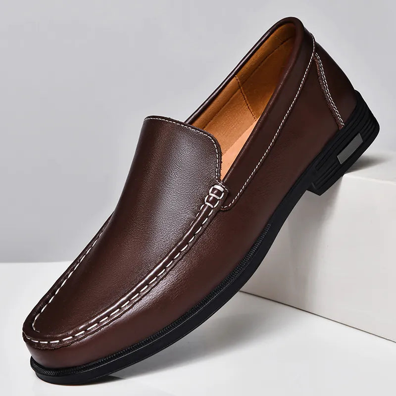 Mocassins homme unis - Marron