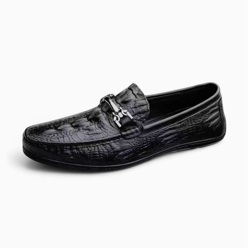 Mocassins Noir en Cuir Synthétique Pour Homme - Noir