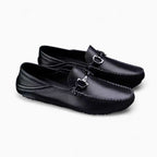 Mocassins Noirs Avec Mors En Métal En Cuir Synthétique Pour Homme - image 2
