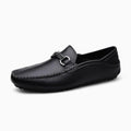 Mocassins Noirs Avec Mors En Métal En Cuir Synthétique Pour Homme - Noir