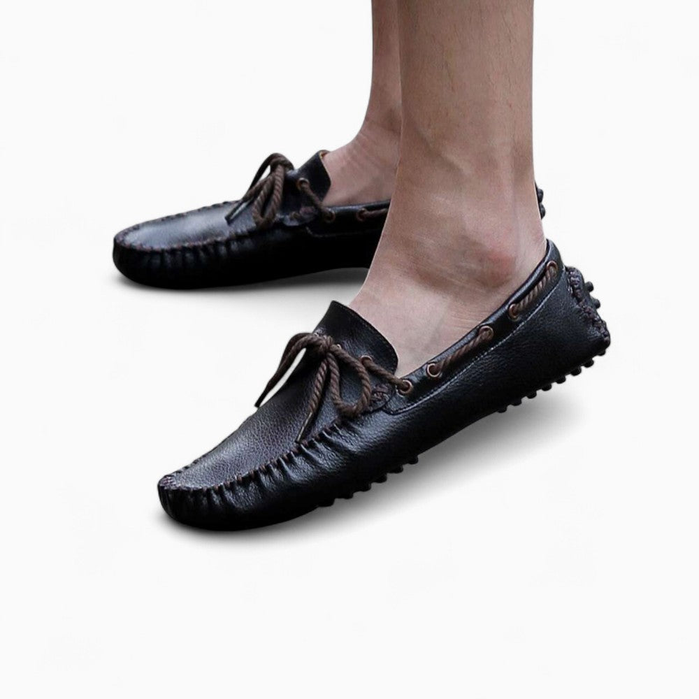 Mocassins Noirs Classiques En Cuir Synthétique Pour Homme - image 2