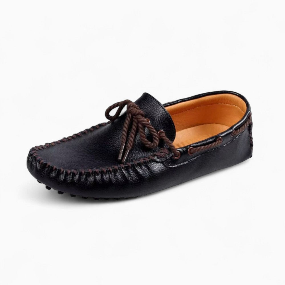Mocassins Noirs Classiques En Cuir Synthétique Pour Homme - Noir