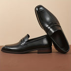 Mocassins penny homme à bout allongé - image 3