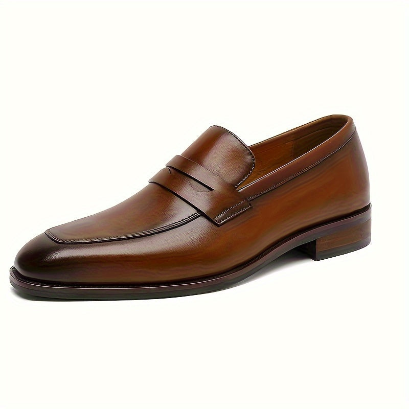 Mocassins penny homme à bout allongé - Marron clair