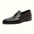 Mocassins penny homme à bout allongé - Noir