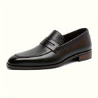 Mocassins penny homme à bout allongé - Noir