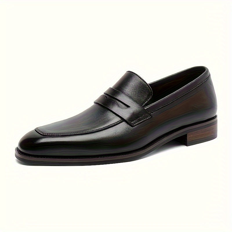 Mocassins penny homme à bout allongé - Noir