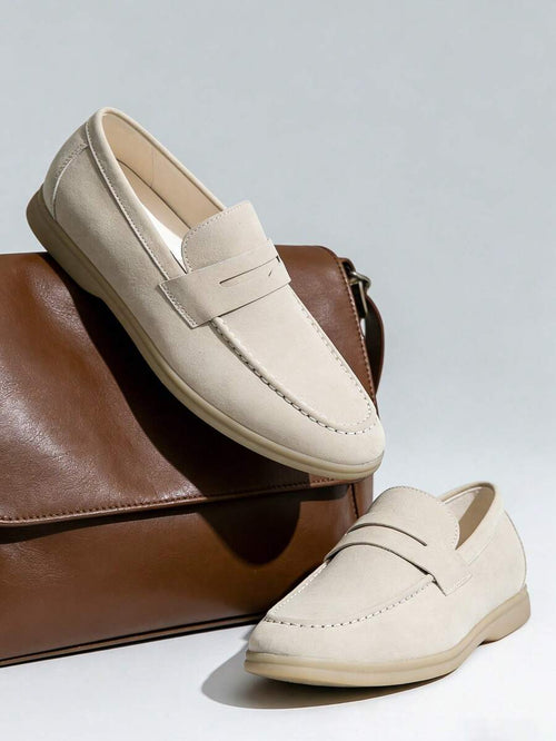 Mocassins penny homme à bout tablier - image 2