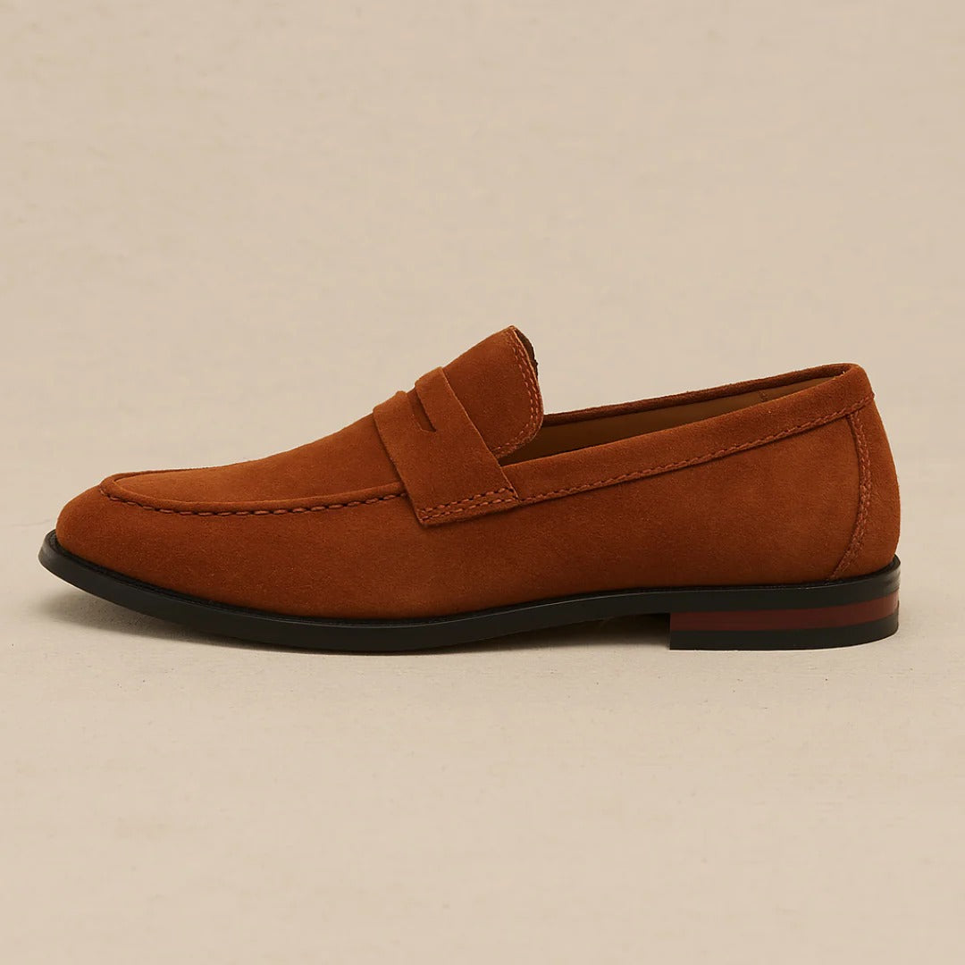 Mocassins penny homme à semelle basse - Bronze