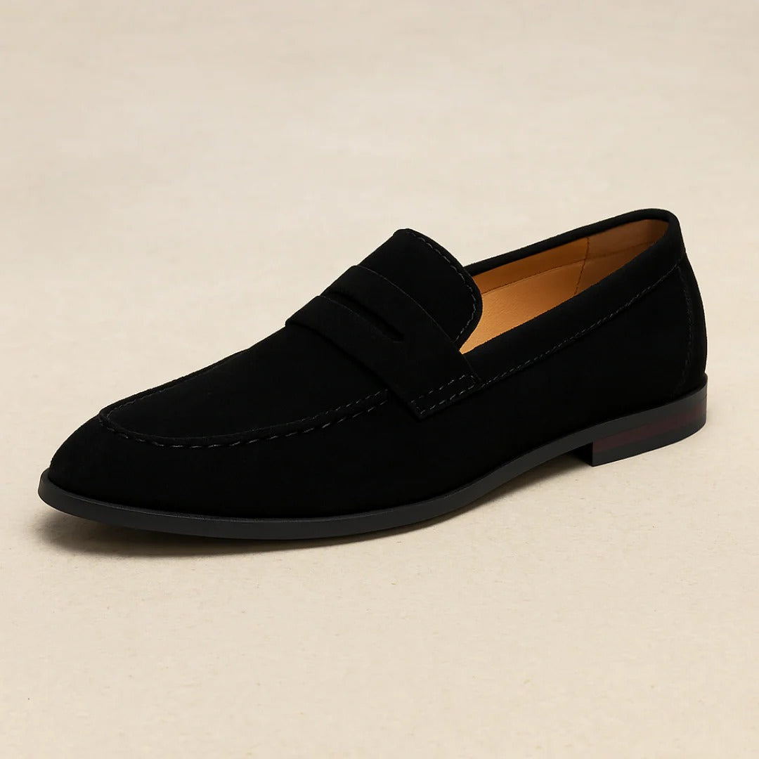 Mocassins penny homme à semelle basse - Noir