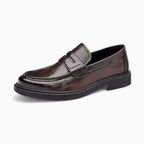 Mocassins Pour Homme En Cuir Véritable De Couleur Marron - Marron