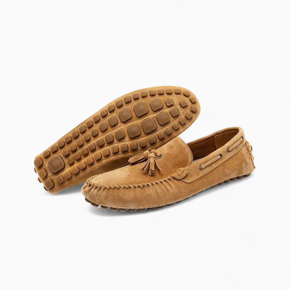 Mocassins pour Homme En Daim Marron - image 2