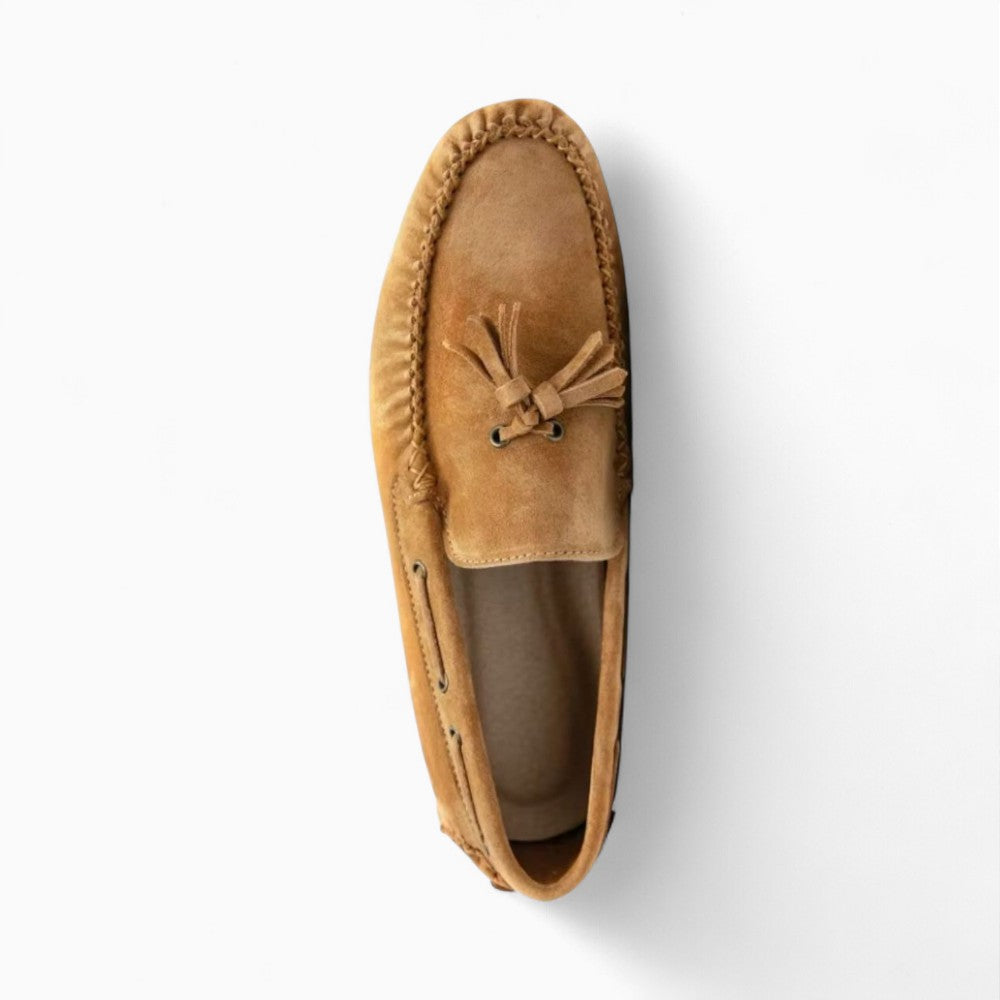 Mocassins pour Homme En Daim Marron - image 3