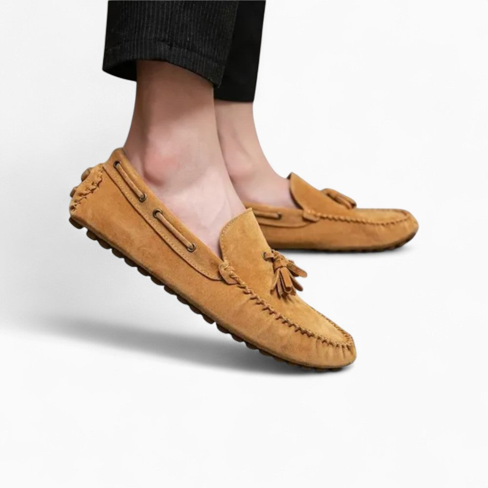 Mocassins pour Homme En Daim Marron - image 4