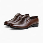 Mocassins Raffinés En Cuir Synthétique Pour Homme - Marron