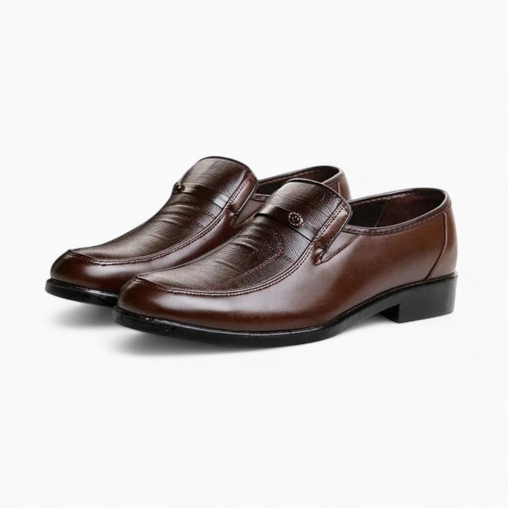 Mocassins Raffinés En Cuir Synthétique Pour Homme - Marron