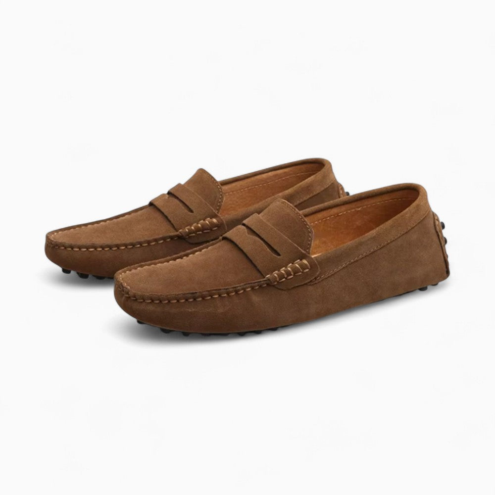 Mocassins Respirants Effet Daim Pour Hommes - Marron