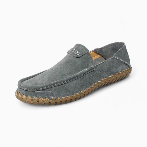 Mocassins Respirants En Daim Véritable Pour Hommes - Gris