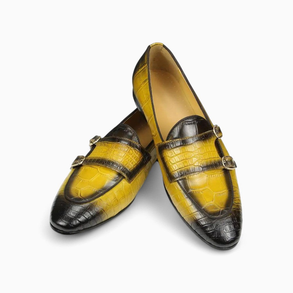 Mocassins Souples Bicolores Effet Cuir - image 2