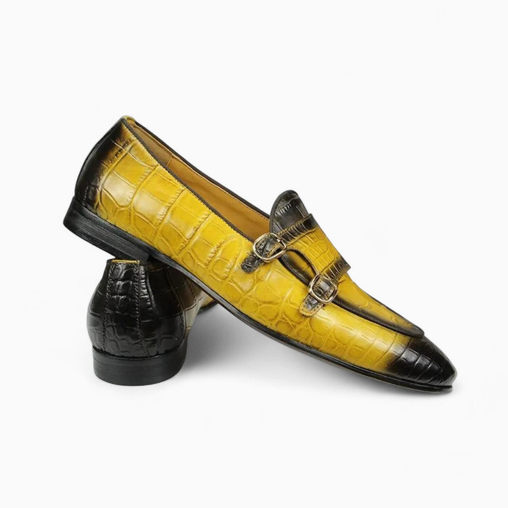 Mocassins Souples Bicolores Effet Cuir - image 3