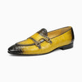Mocassins Souples Bicolores Effet Cuir - Jaune