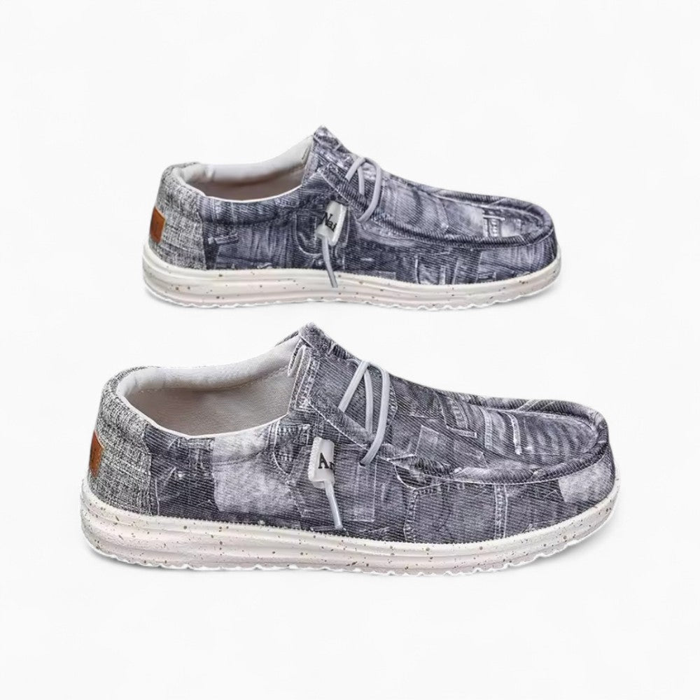 Mocassins souples décontractés en jean délavé - image 2