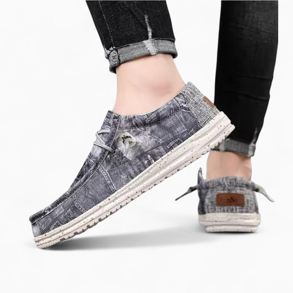 Mocassins souples décontractés en jean délavé - image 3