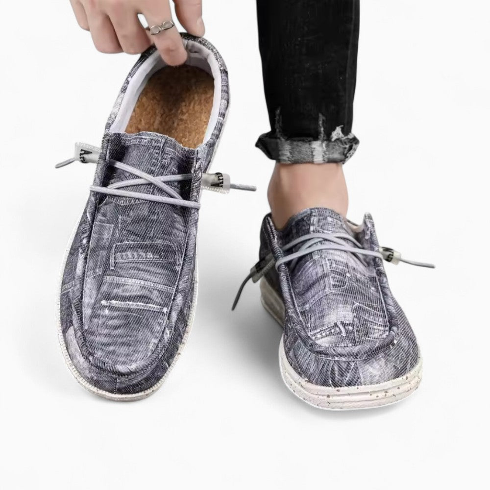 Mocassins souples décontractés en jean délavé - image 4