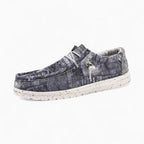Mocassins souples décontractés en jean délavé - Gris