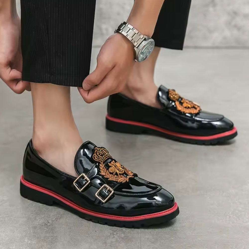 Mocassins vernis à motif abeille — Noir - image 4