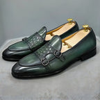 Mocassins verts à patte effet croco — Vert - image 2