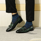 Mocassins verts à patte effet croco — Vert - image 4