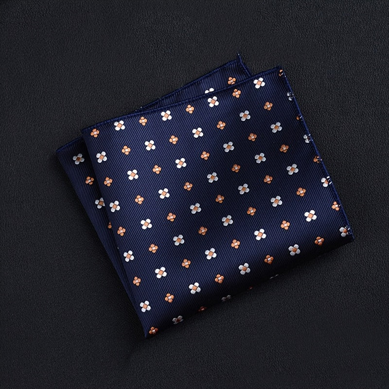 Mouchoir homme à rayures - Bleu Marine/Cuivre