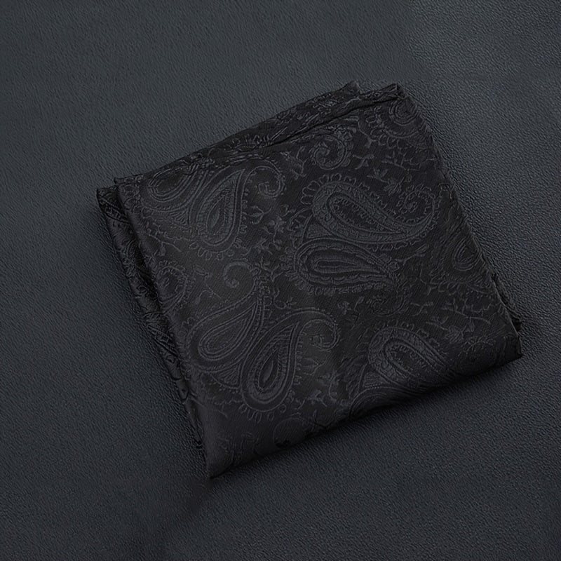 Mouchoir homme à rayures - Noir
