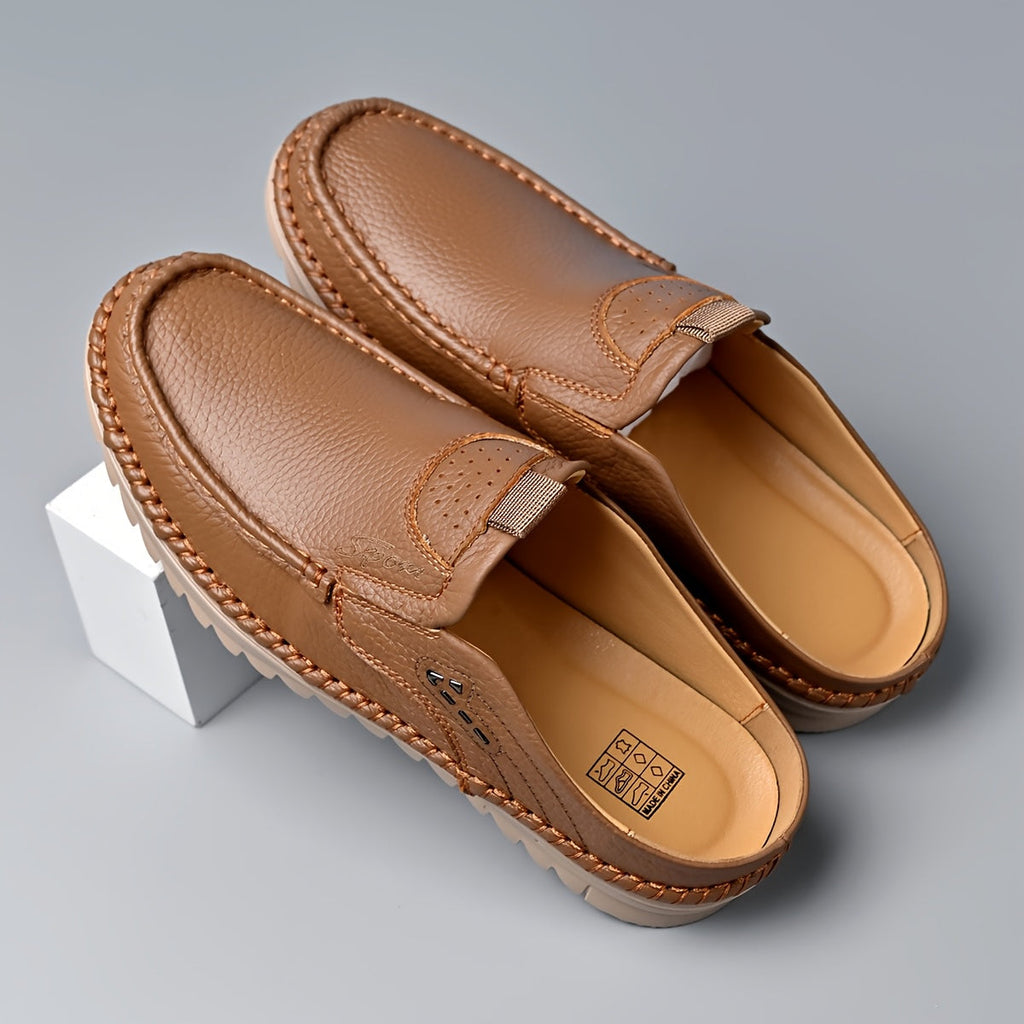 Mules homme à bout fermé - Marron