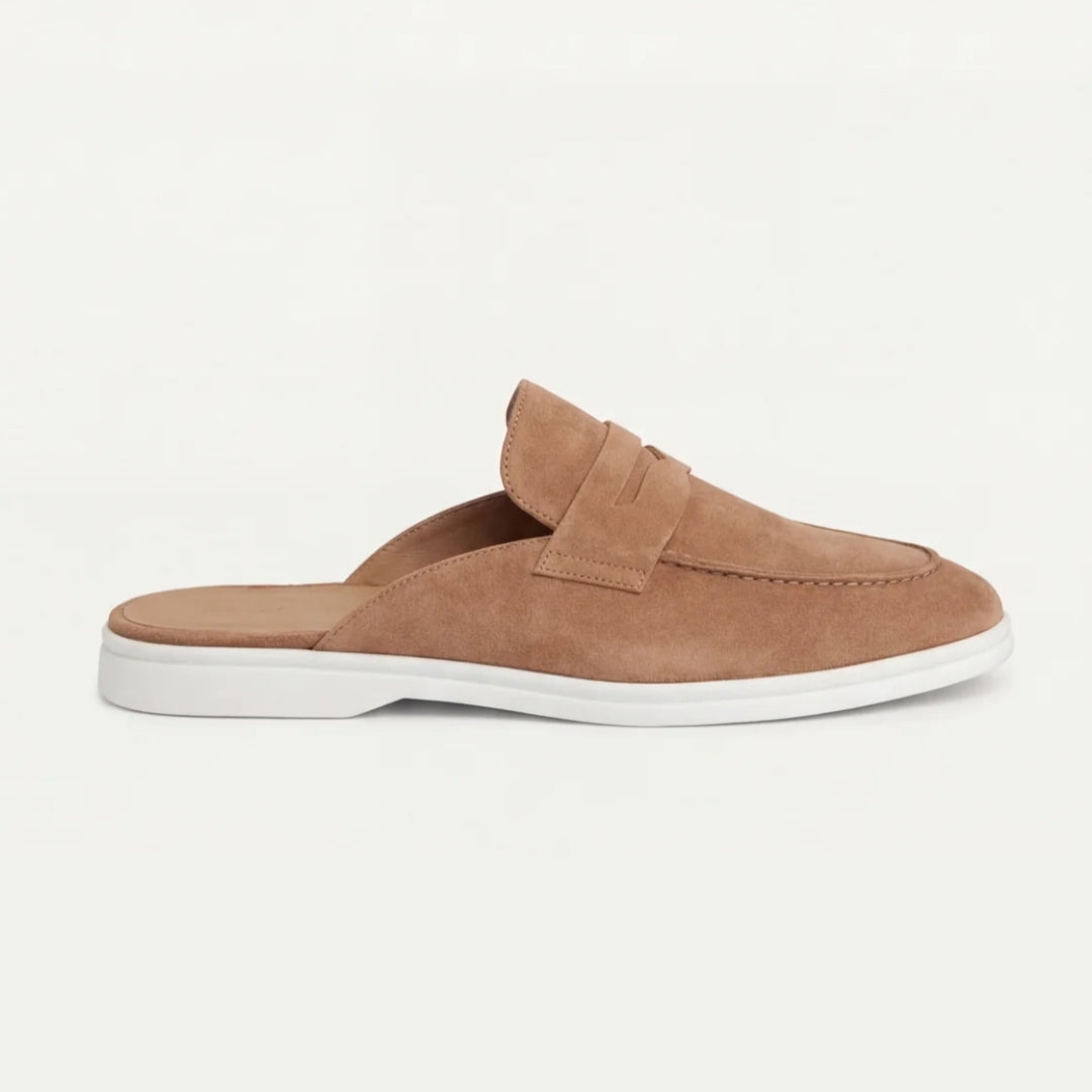 Mules homme à bride - Marron clair