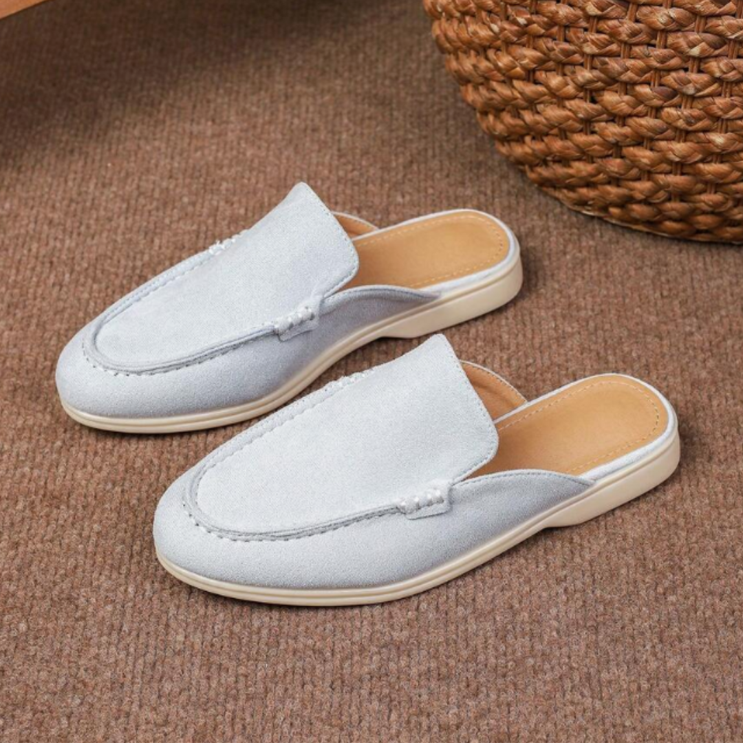Mules homme à détail métallique - Gris clair