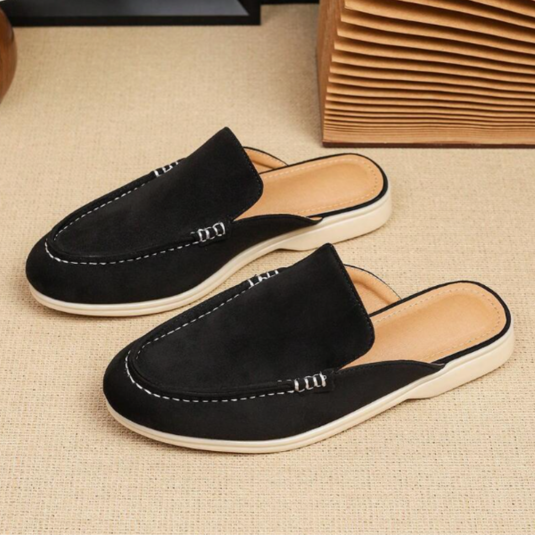 Mules homme à détail métallique - Noir