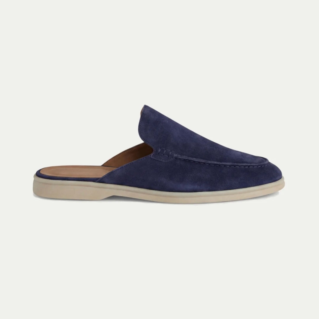 Mules homme à enfiler - Bleu marine