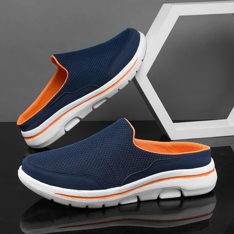 Mules homme en maille - Bleu
