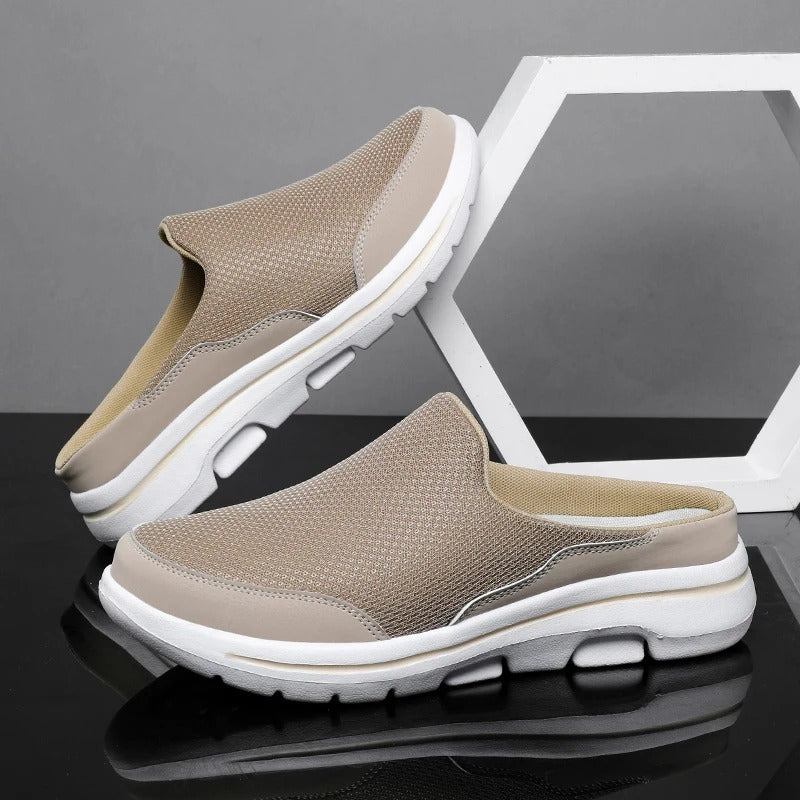 Mules homme en maille - Kaki