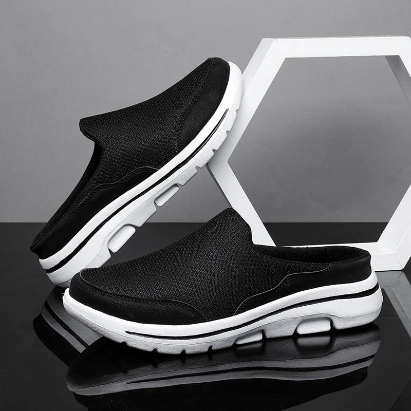 Mules homme en maille - Noir