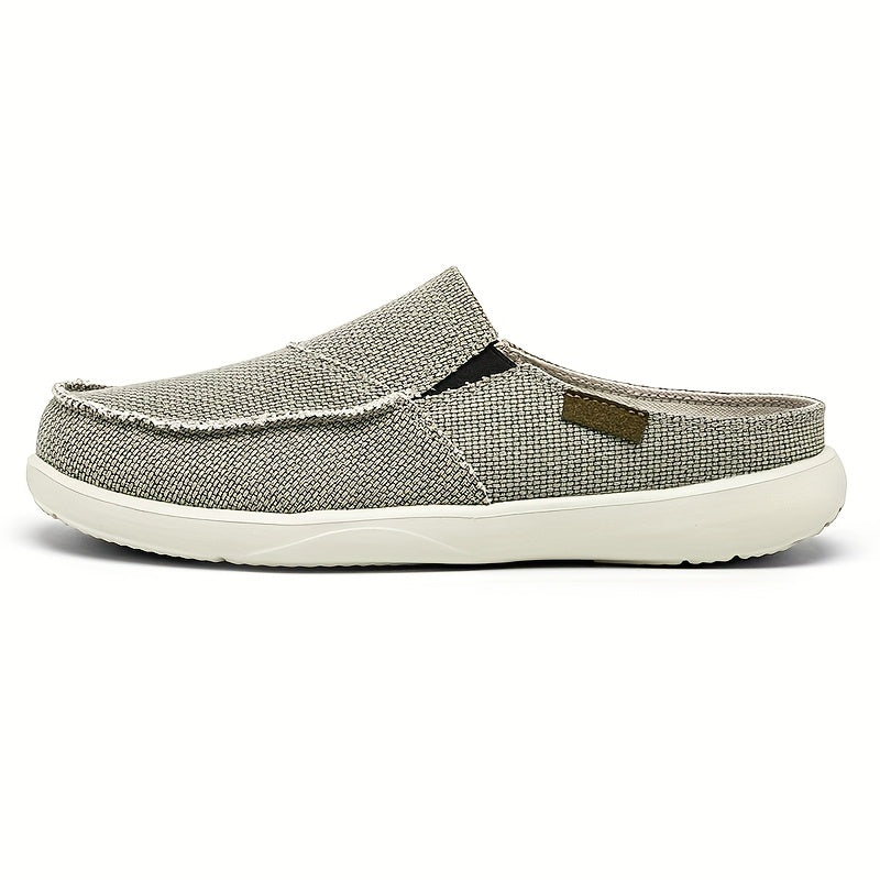 Mules homme en toile texturée - Vert
