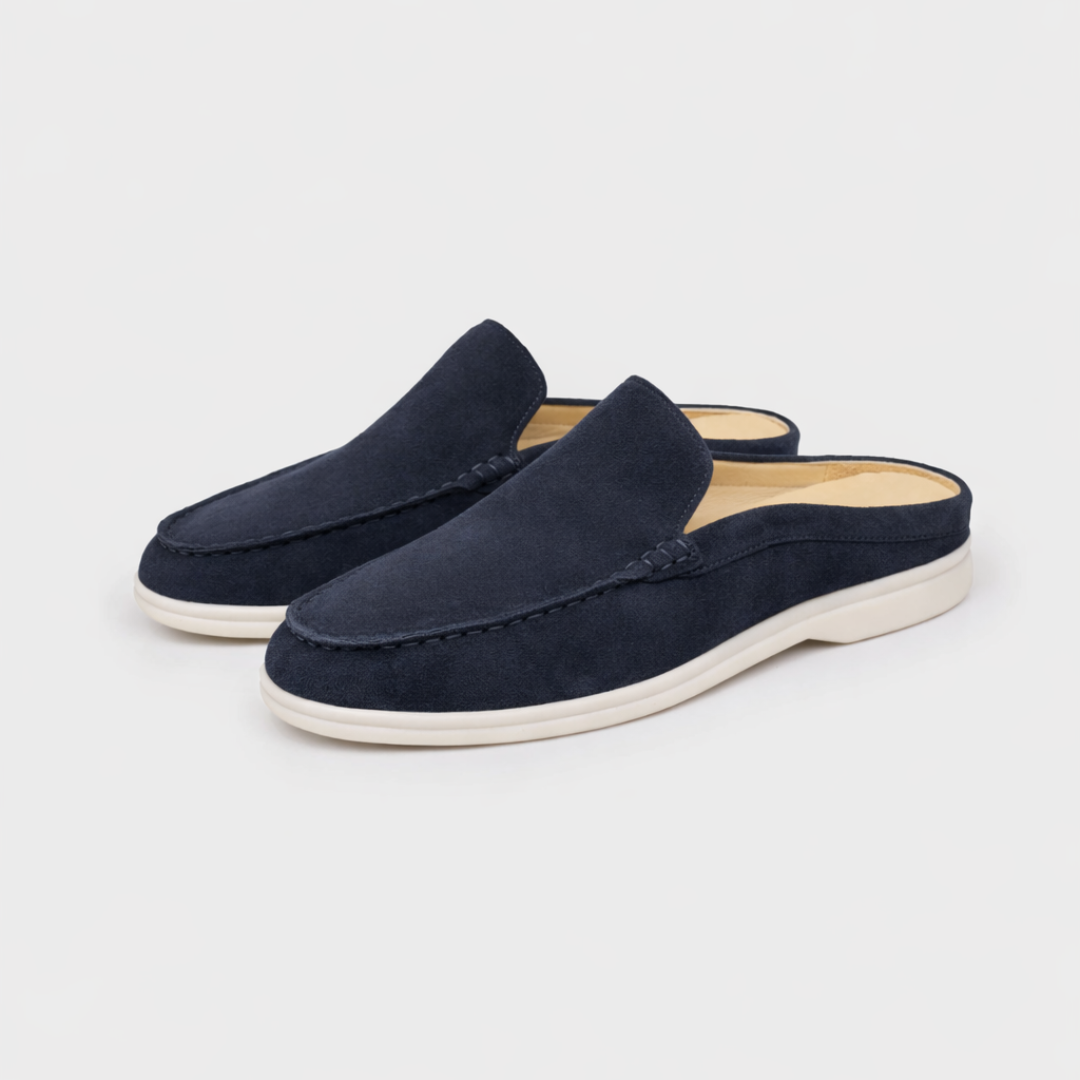 Mules homme style mocassin - Marine